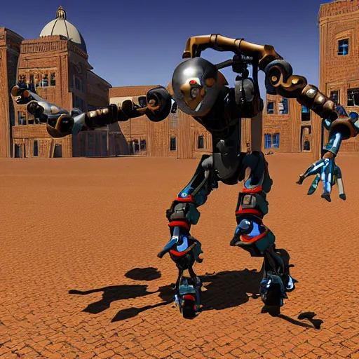 Prompt: Boston Dynamics Atlas robot as Prince of Persia macintosh game character