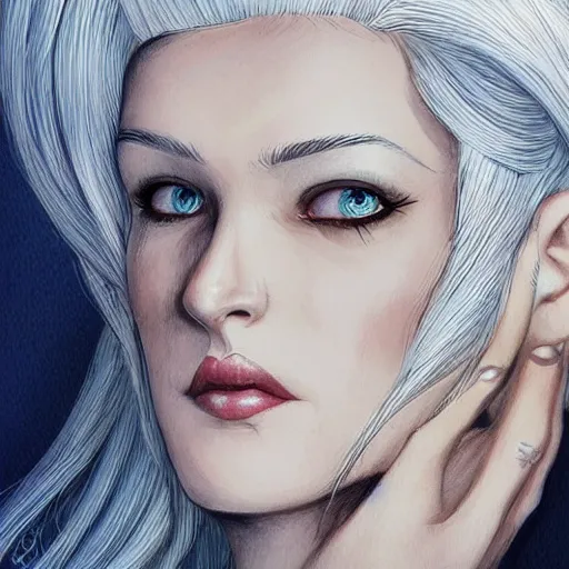 Prompt: a white hair girl, art by samdoesarts, highly detailed, digital painting, concept art, sharp focus, illustration,disney, comic book, sketch, watercolor, trending on artstaion