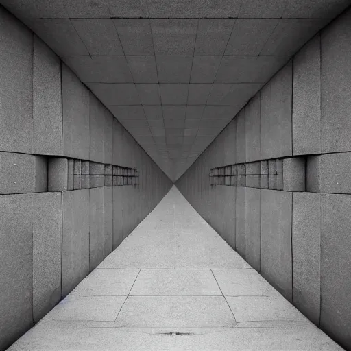 Image similar to infinite recursive brutalist anxious abyss