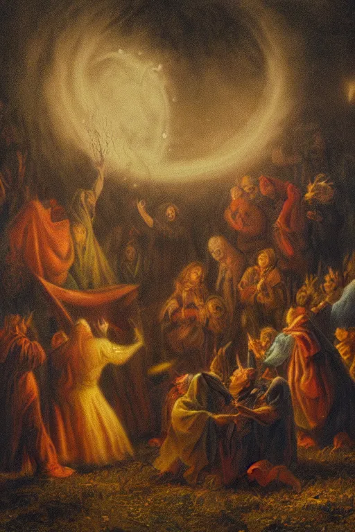 Image similar to illustration of walpurgisnacht, 8 k, by vladimir zimikov