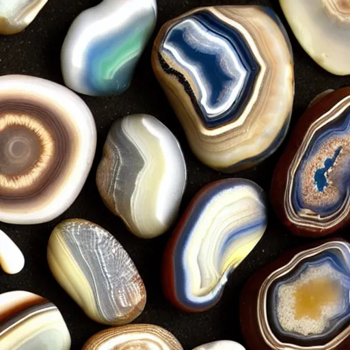 Image similar to banded agates that resemble a tropical beach
