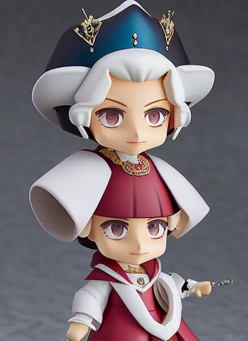 Image similar to queen elizabeth nendoroid, well - designed, realistic lighting, promotional,