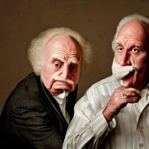 Prompt: a real life Statler and Waldorf, highly detailed, by Martin Schoeller