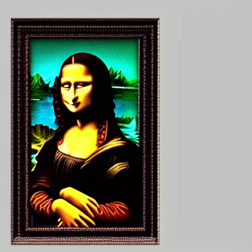 Image similar to Mona Lisa made of Lego