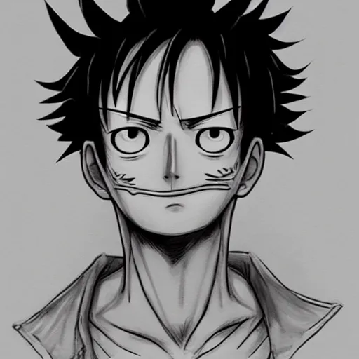 Image similar to Luffy in the style of Charlie Bowater, realistic