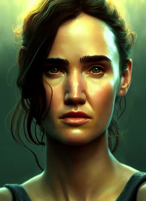 Image similar to portrait, Jennifer Connelly , dramatic lighting, cinematic, establishing shot, extremely high detail, foto realistic, cinematic lighting, post processed, concept art, artstation, style by eddie mendoza, raphael lacoste, alex ross