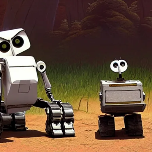 Image similar to wall - e disney movie designed by ghibli studio