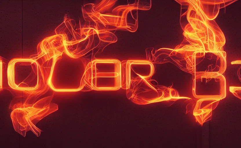 Image similar to the word FLEX make of 3d block letters surrounded in smoke hd octane render beautiful lighting