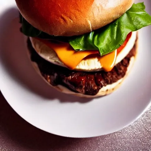 Image similar to close up high resolution photo of hamburger, michelin star, very tasty, food photography, instagram, trending