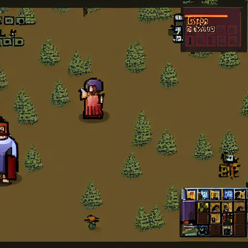 Image similar to jesus as a character in project zomboid, in - game screenshot