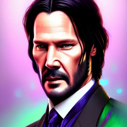 portrait of John Wick, green eyes, face, fantasy, | Stable Diffusion ...