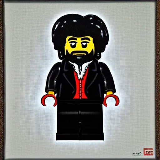 Image similar to karl marx in lego style