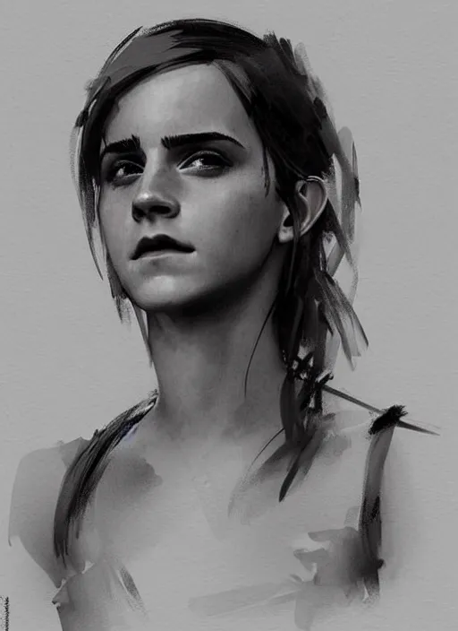 Image similar to emma watson wearing metal gear armor dramatic lighting cinematic cinematic lighting art by Richard Schmid by Yoji Shinkawa by greg rutkowski by Jeremy Lipking