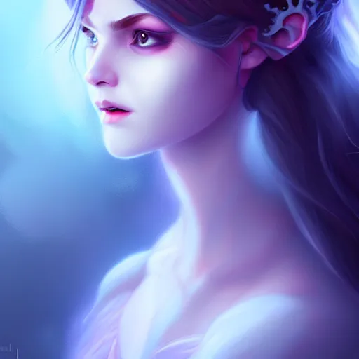 Prompt: beautiful Ghost princess, highly detailed, digital painting, artstation, concept art, smooth, sharp focus, illustration