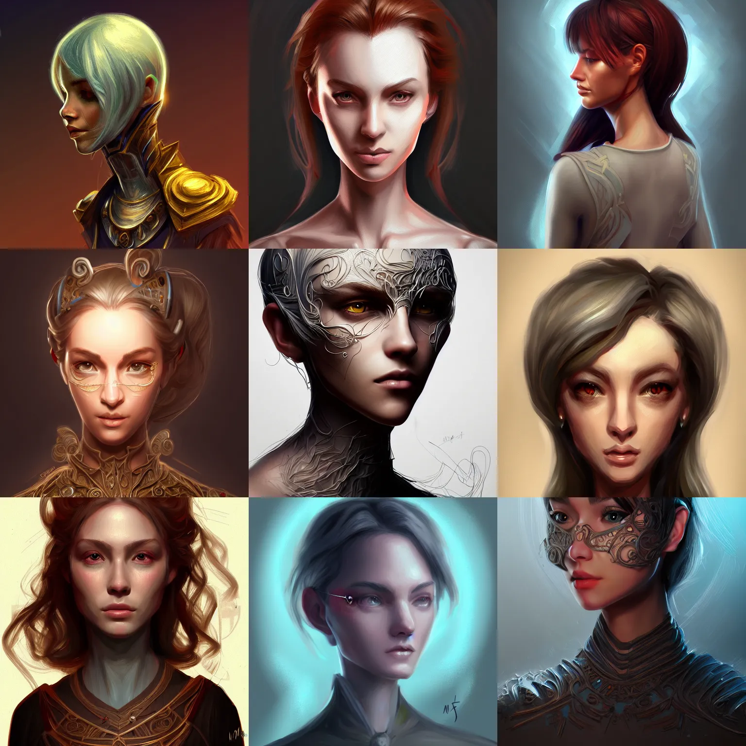 Prompt: character concept portrait of stable diffusion ai ( me! ). intricate, elegant, highly detailed, digital painting, artstation, concept art, smooth, sharp focus, illustration, art by stable diffusion ai's favorite artists ( me! )