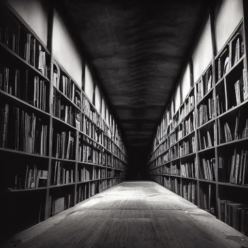 Prompt: a gloomy shadowy midnight crypt room full of darkness with bookshelves. contrast:0, brightness:0. tags: chiaroscuro, darkframe, gothic