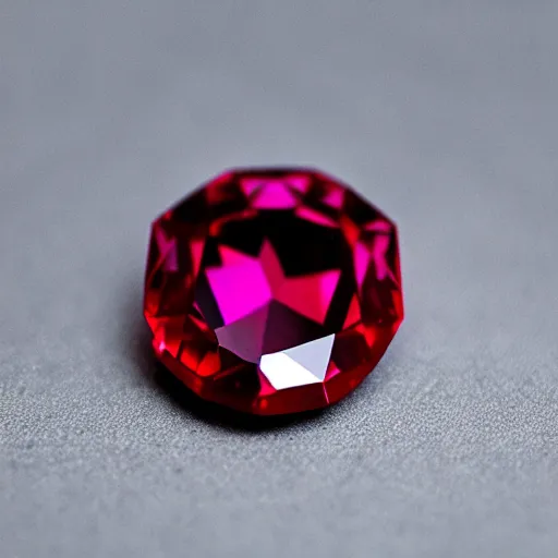 Image similar to An apple is made of ruby crystal.