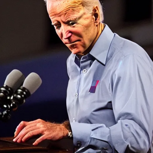 Image similar to Evil Joe Biden with Glowing Eyes