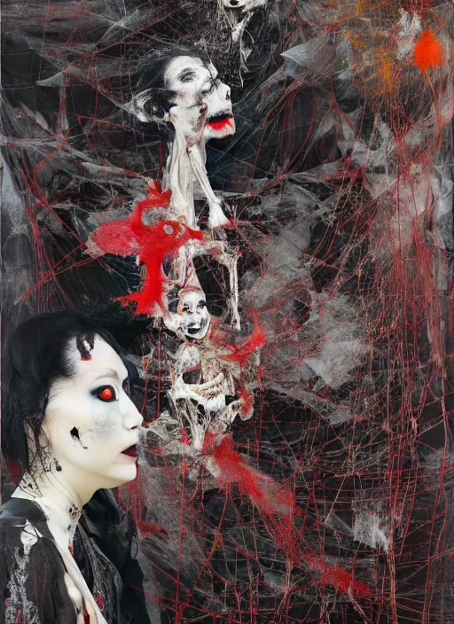 Image similar to death is not mercurial it's patient unlike life, a brutalist designed, gothic, rich deep colours, painted by francis bacon, adrian ghenie, james jean and petra cortright, part by gerhard richter, part by takato yamamoto. 8 k masterpiece
