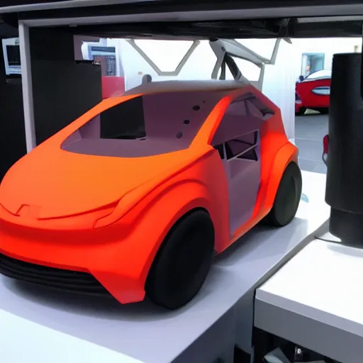 Image similar to a 3d printed car