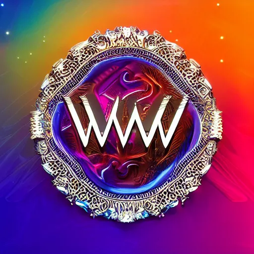 Image similar to a and w vaporwave logo, digital art, cosmic, 3 d high definition, trending on art station, photorealistic, high resolution, 8 k, octane, hyper detailed, insane details, intricate, elite, ornate, elegant trend, highly detailed and intricate, sharp focus, photography, unreal engine