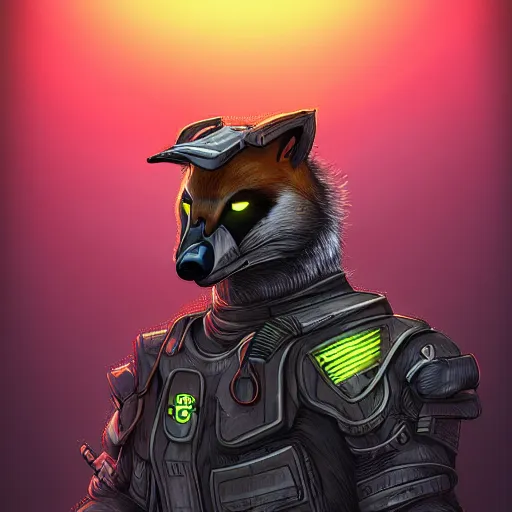 Prompt: a goose in a detective suit, fox, dystopia core, apocalyptic, armor, warrior, dramatic, sharp focus, fiction, neon, fantasy, hyper detailed, digital art, trending in artstation, cinematic lighting