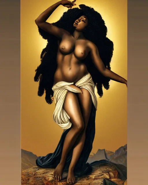 Image similar to aphrodite as a black woman