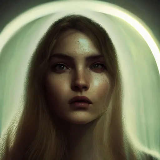 Prompt: portrait art of female angel, art by alessio albi 8 k ultra realistic, angel wings, lens flare, atmosphere, glow, detailed, intricate, full of colour, cinematic lighting, trending on artstation, 4 k, hyperrealistic, focused, extreme details, unreal engine 5, cinematic, masterpiece