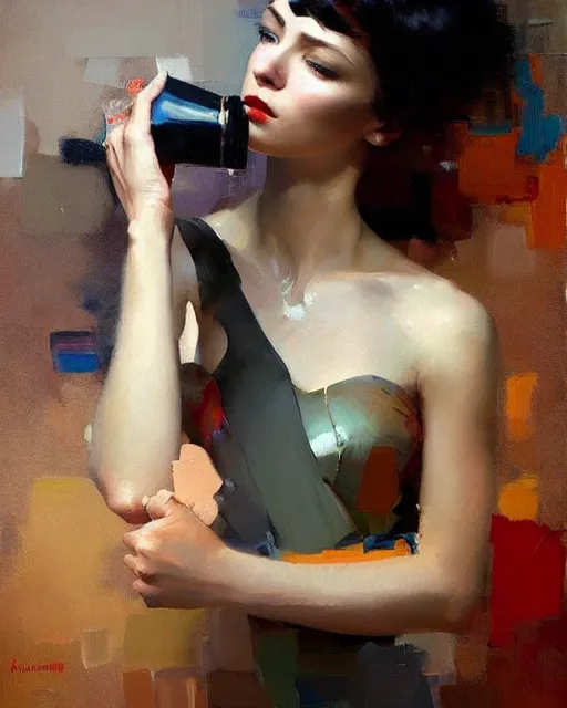 Prompt: silent echo, ( impressionistic oil painting by malcom liepke ), alexi zaitsev, craig mullins, melinda matyas, tooth wu, wlop, denis sarazhin, bold brushstrokes, highly detailed, award winning, textured, masterpiece