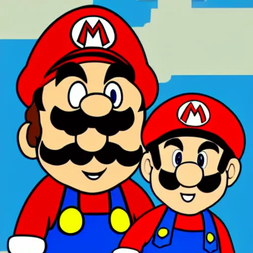 Prompt: a portrait of Captain Lou as Mario, extremely detailed multiple unique different art styles.