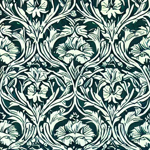 Image similar to william morris wallpaper, pepe the frog