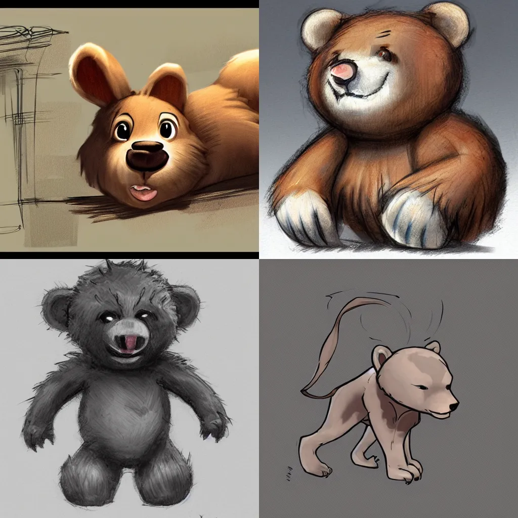 Prompt: Concept Art Of Pookabear, HD