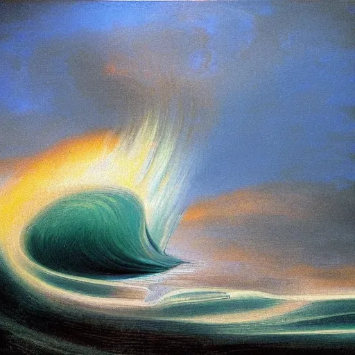 Image similar to portrait of a Wave of fire by Salvidor Dali.