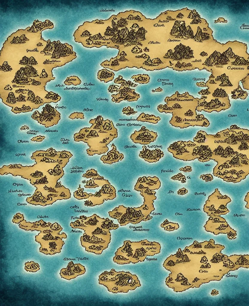 Image similar to fantasy world map,