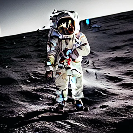 Image similar to astronauts on the first mission to the moon