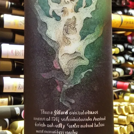 Prompt: a wine elemental