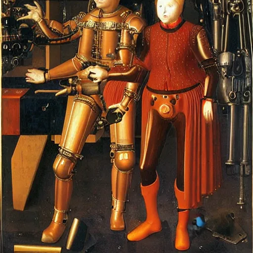Image similar to cyborgs by jan van eyck