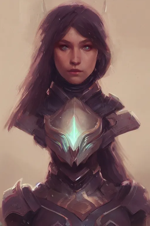 Prompt: portrait, armor girl, beautiful eyes, beautiful face, high detail, concept art, digital art, art of greg rutkowski, trending on artstation, trending on deviantart, 4 k,