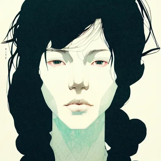 Image similar to portrait soft light, by killian eng and conrad roset, inspired by akira anime, etching, fine, sharp high detail, screen print,