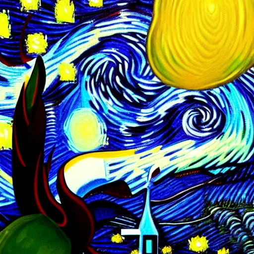 Image similar to Charizard pokemon in the style of Van Gogh, starry night, oil painting, detailed, trending on artstation