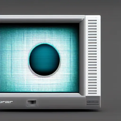 Image similar to old crt monitor screen technical details render 3 d clean sharp focus concept art