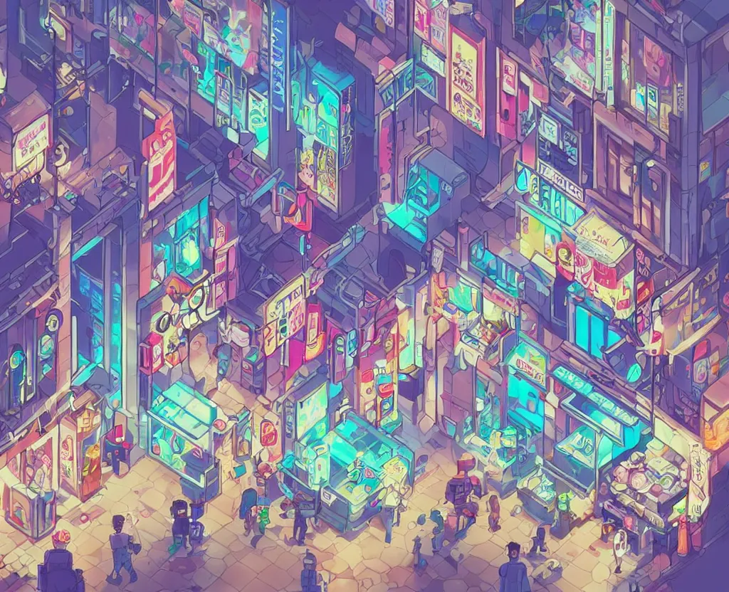 Image similar to 1 6 bit pixel art of a pill vendor on the street level of neo tokyo, cyberpunk, lo - fi aesthetic, sailor moon gradient, trending on art station, by kai vermehr