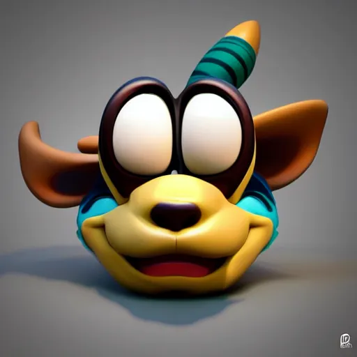 Prompt: caricature hypnotic crazy goat with curvy horns with huge enormous crazy cartoony eyes, in the style of pixar characters, disney mickey mouse, donald duck, 3 d render, zbrush, artstation, octane render