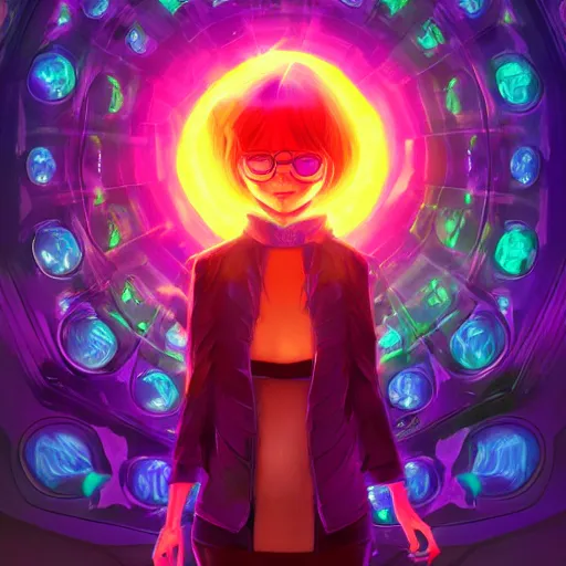 Image similar to skill magic geek inside matrix deepdream radiating a glowing aura stuff loot legends stylized digital illustration video game icon artstation lois van baarle, ilya kuvshinov, rossdraws,