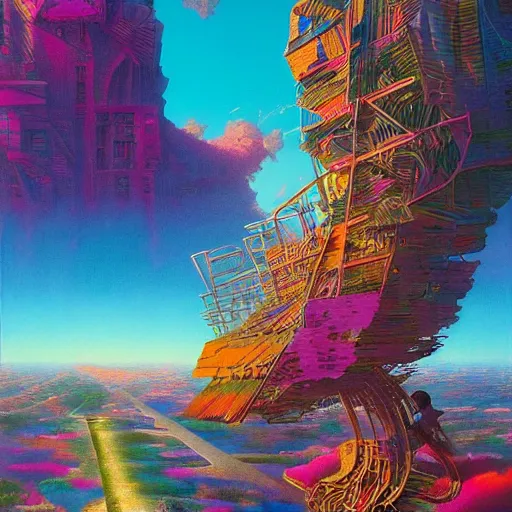 Image similar to art by lisa frank, beksinski, frank gehry, alex grey, makoto shinkai, tristan eaton, evgeny lushpin, john howe