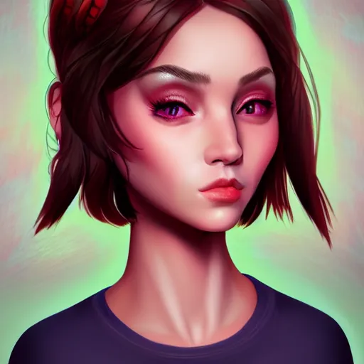 Prompt: character art portrait, deviantart artstation, by lisa frank