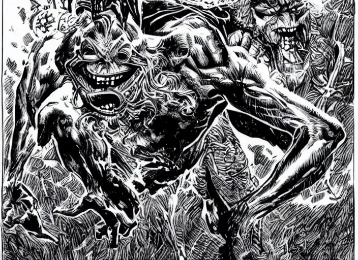 Image similar to green goblin illustration by mike ploog