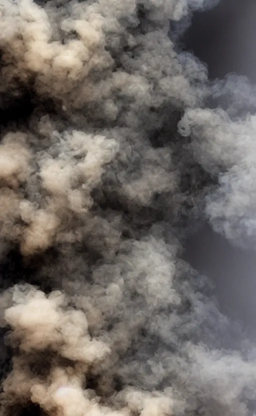 Prompt: smoke on black background