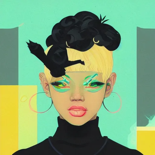 Prompt: dojacat profile picture by sachin teng, ganja, marijuana, organic painting, hard edges, masterpiece, smoke, asymmetrical, matte paint, energetic