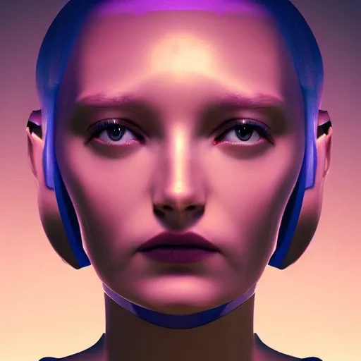 Prompt: a portrait of a female android by beeple